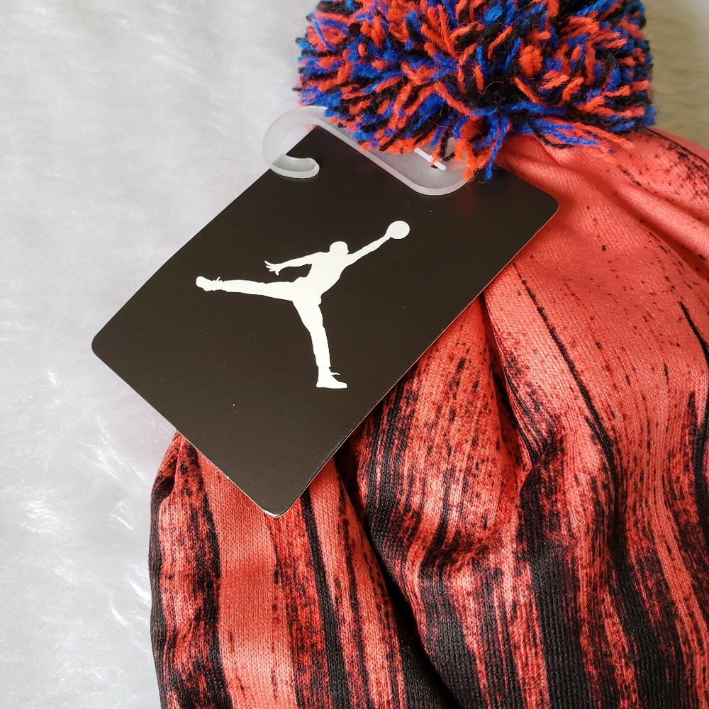 Air Jordan 8 VIII Retro Bred Infrared Beanie Hat - Picture 3 of 5